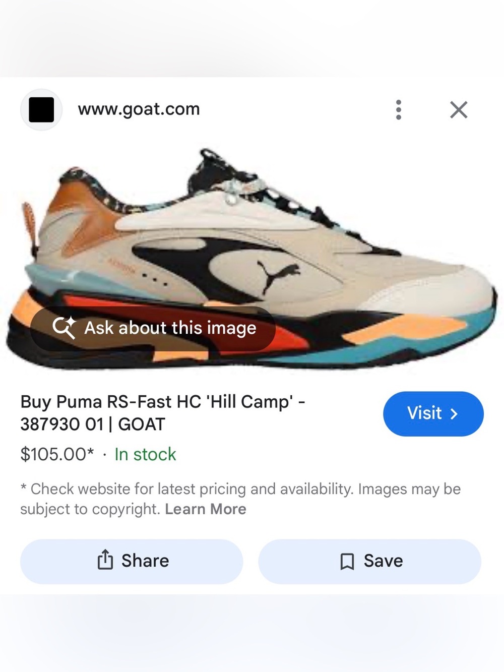 Puma RS Fast Hill Camp running shoes